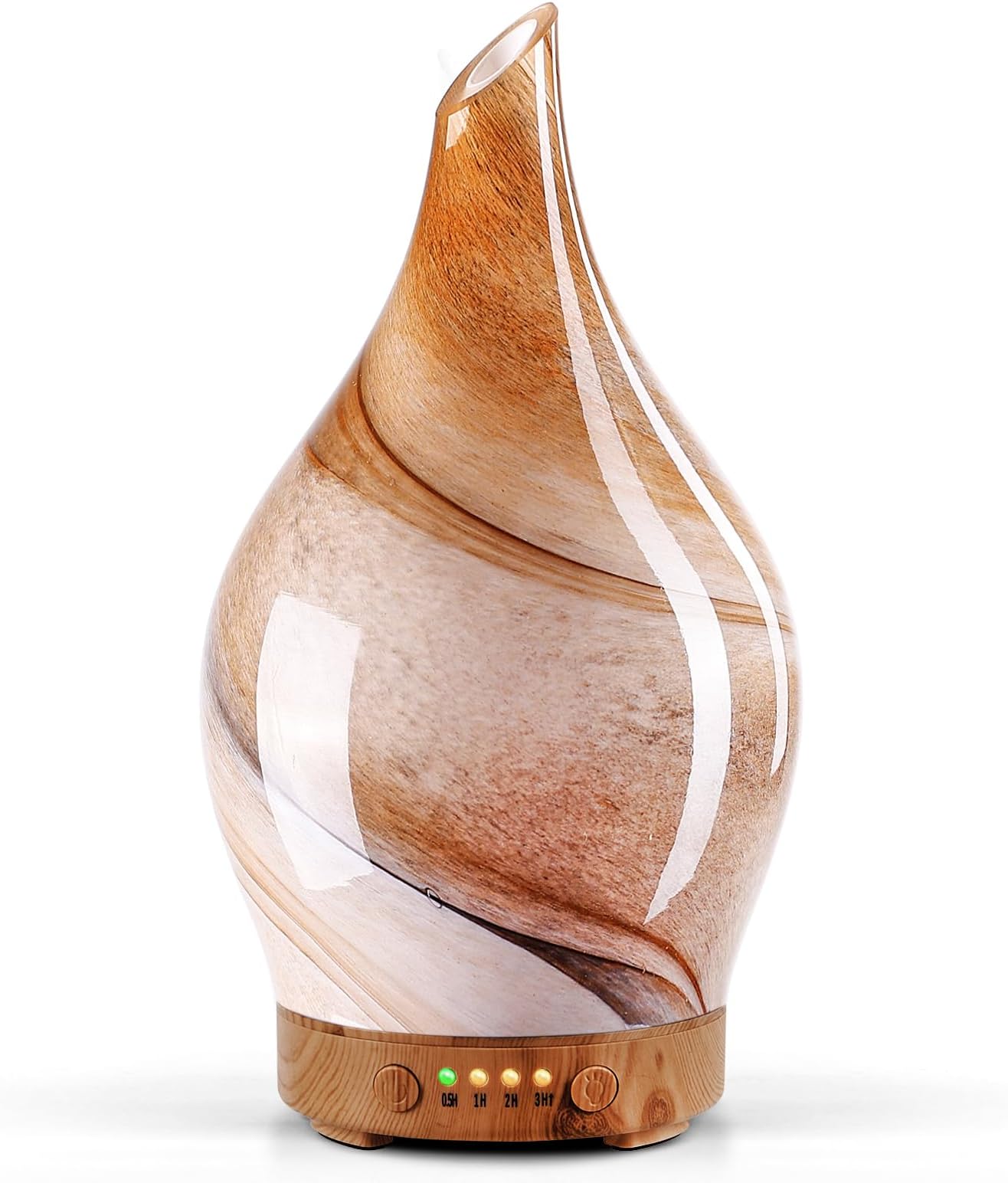 Porseme Oil Diffusers 150ml,Handmade Ultrasonic Essential Oil Diffuser,7 Colors Changing Humidifier,Electric Diffuser with Timer,Quiet Mist Aromatherapy Diffuser,Air Fresheners for Home(Desert)