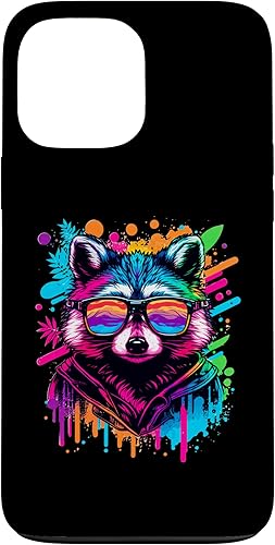 Miniatura 24 de Rainbow Raccoon Sunglasses Vaporwave Synthwave Retrowave Case for iPhone 17 Pro