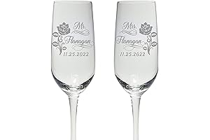 Mr and Mrs Champagne Glasses, a Toast to Love