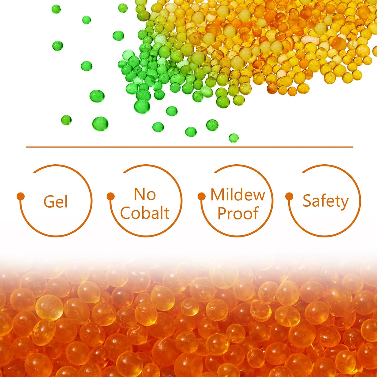 6 Pack 40 Gram Silica Gel Canister Dehumidifier Desiccant Orange to Green Reusable Indicating Desiccant Moisture Absorber for Car Closet Cabinet Bag Storage Box(6 Boxes)