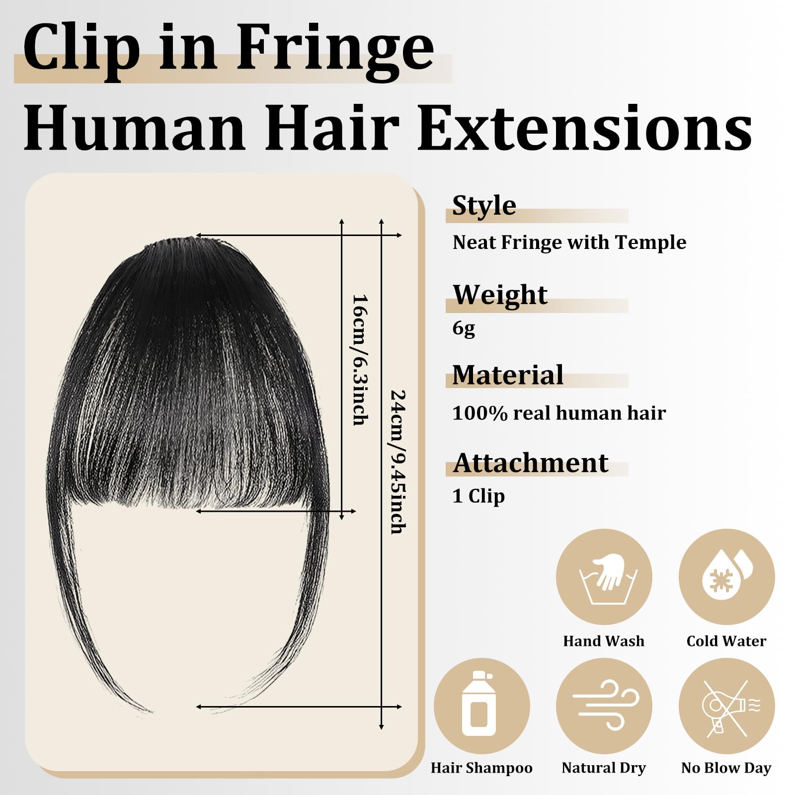 Mtuihfo Clip in Fringe, Fringe Clip in Hair Air Bangs - Image 2