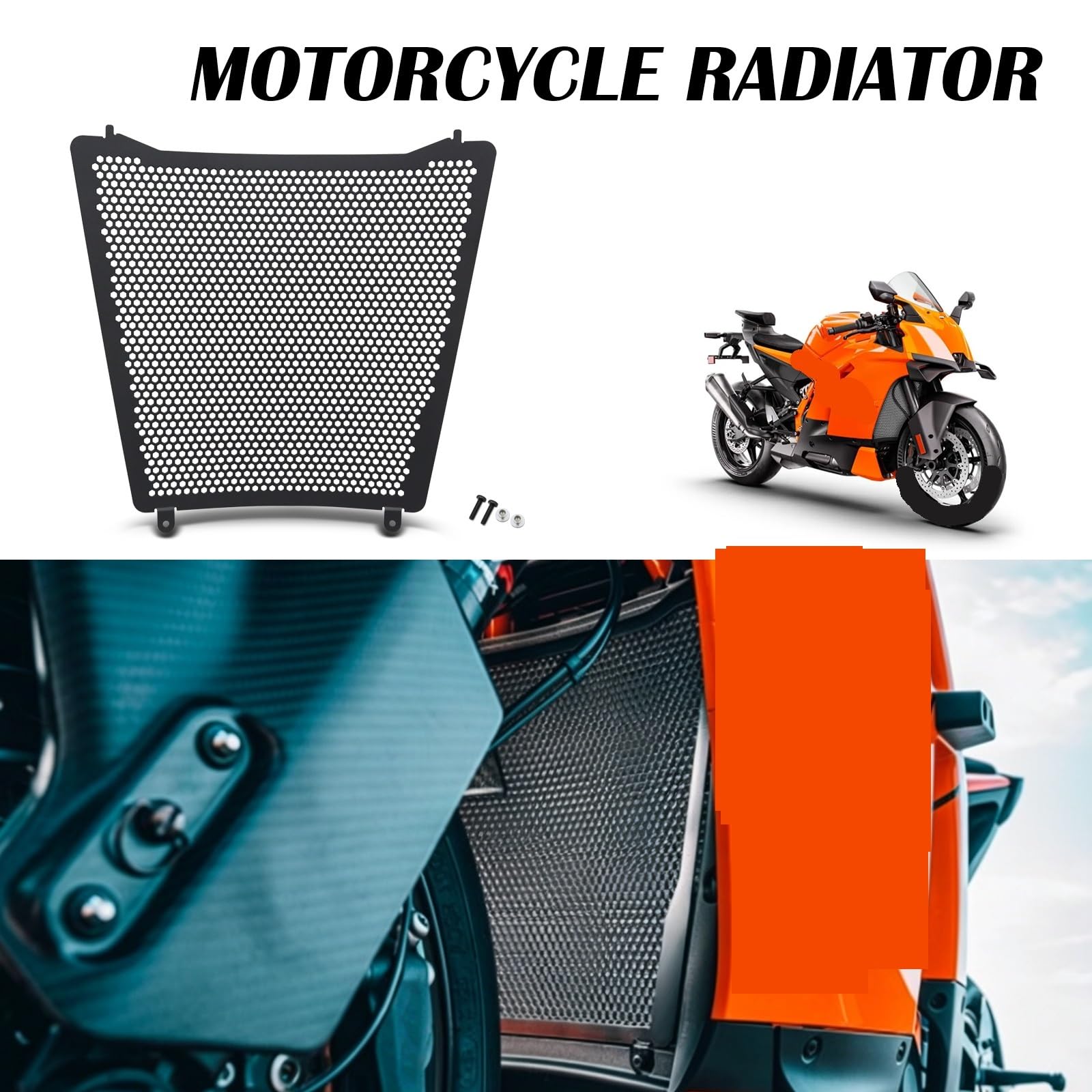 Per Per kt&m 990 RC R 2026 Pista 2026-Accessori moto Protezione griglia radiatore motore Griglia radiatore
