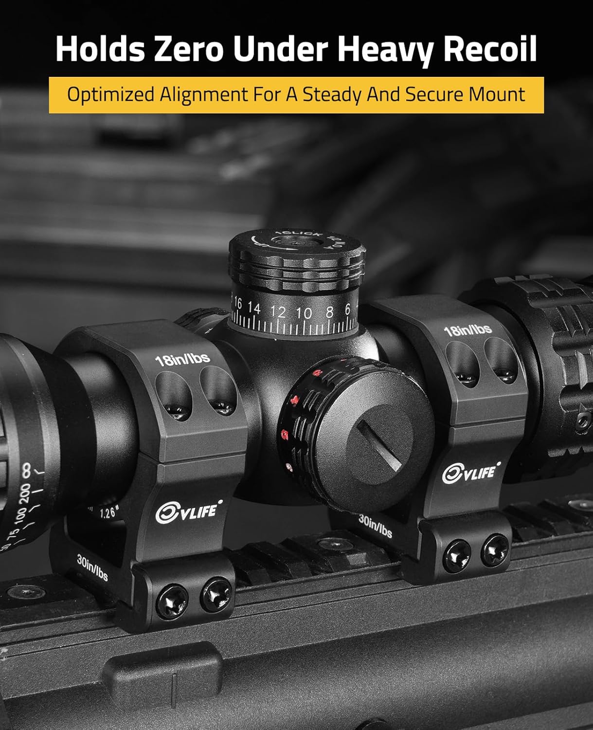 CVLIFE 7075 Aluminum 30mm Scope Rings, Precision Rifle Scope Mount Compatible with Picatinny and More Rails - 2 Pieces