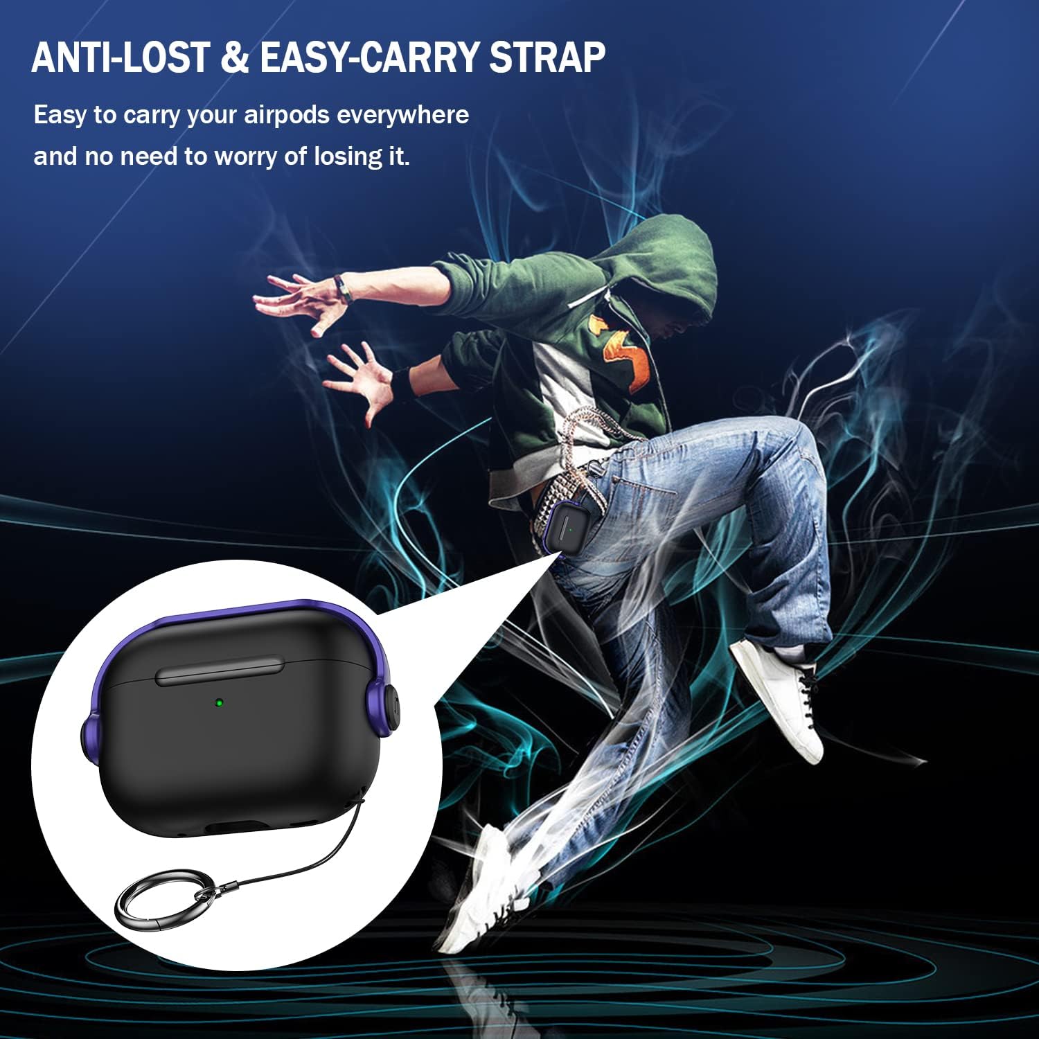 المثالي - حافظة حماية من ار-فن لسماعات ايربودز برو، حافظة مصنو... - view 6