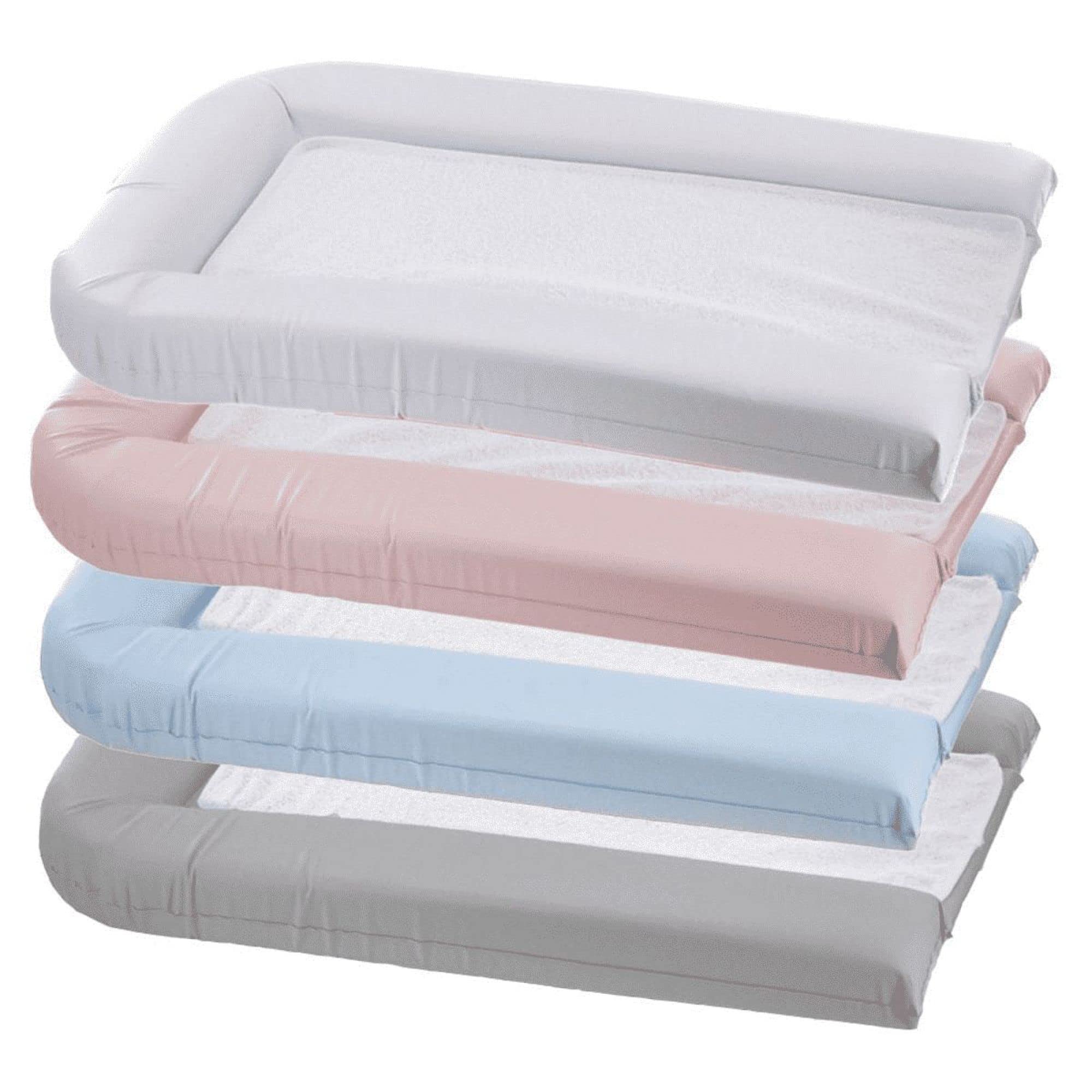 Domiva - Materassino fasciatoio in PVC con 2 spugne rimovibili, colore: Grigio perla