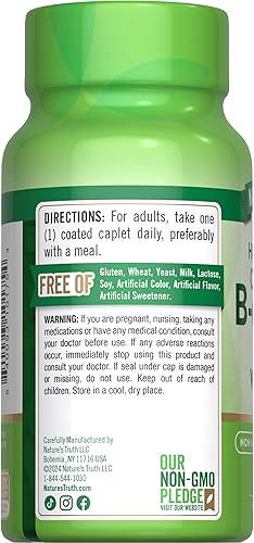 Miniatura 7 de Nature's Truth Vitamina B Complex Plus Vitamina C 100 cápsulas Suplemento vegano, sin OMG y sin gluten