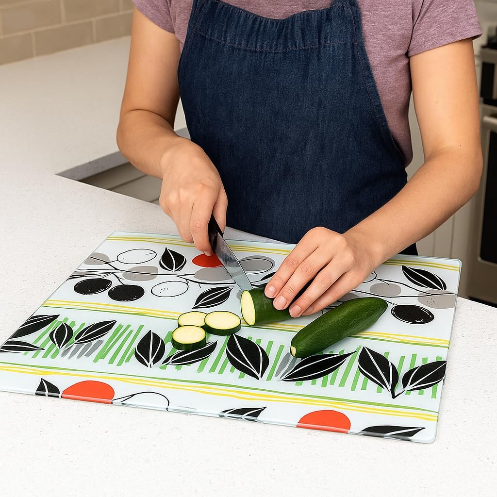 Creeative Home Tempered Glass Cutting/Serving Board