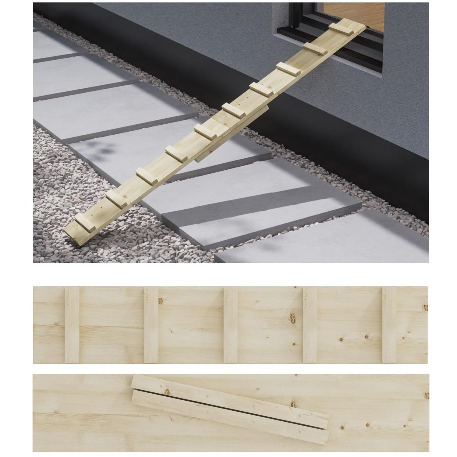 Scala per gatti, gradino per gatti, per balcone, scale, senza fissaggio, lunghezza 4 m