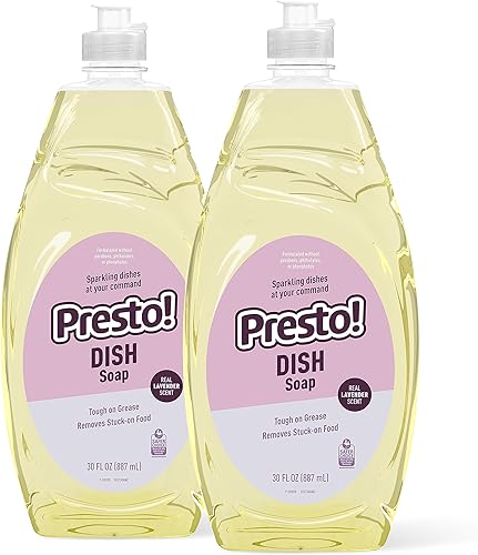 Marca Tienda  Presto! Jabón para platos, aroma a lavanda, 30 onzas líquidas, paquete de 2