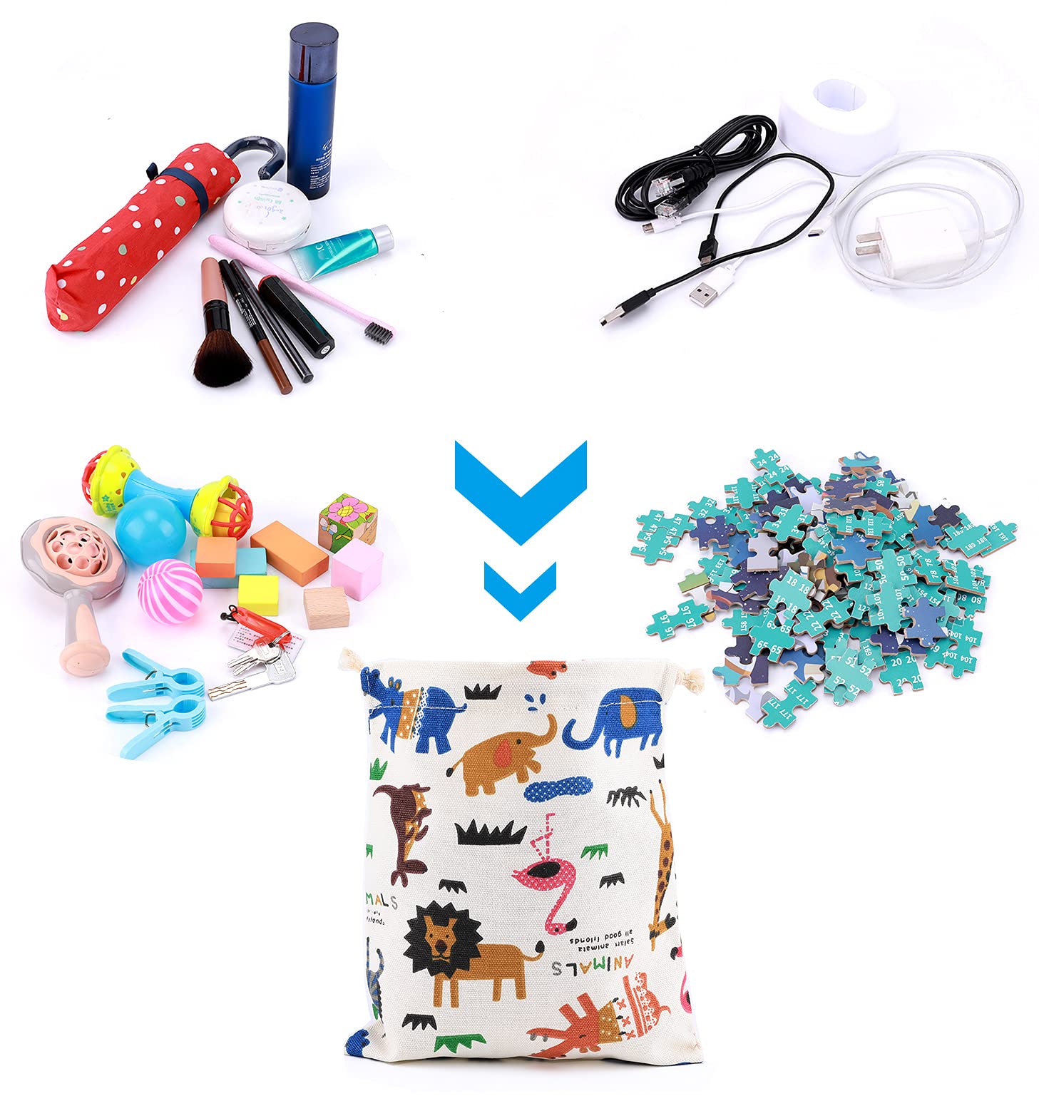 Lot De 10 Sac Organiseurs De Bagage Voyage,Sacs De Rangement Valise