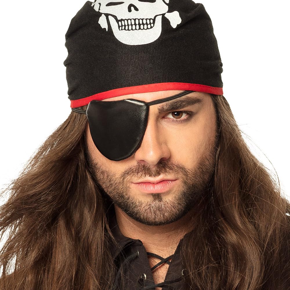 Boland 74195 Headband Thomas with Eye Patch Blue, One Size