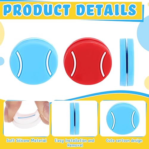 Miniatura 9 de Chalyna 25 piezas de raqueta de tenis amortiguadores de vibraciones de silicona amortiguadores de vibración de dibujos animados para raqueta de