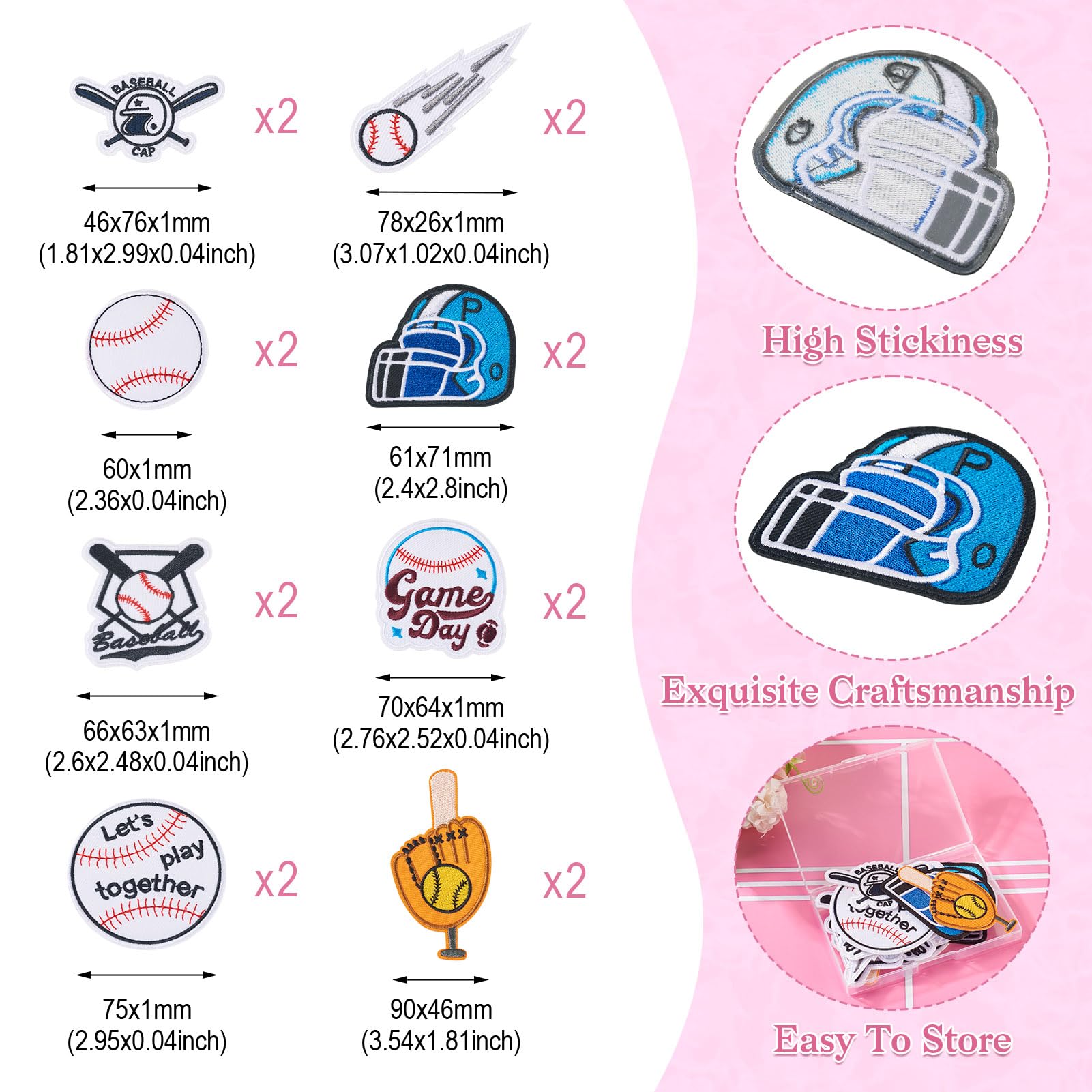 12 PCS Ball Patch Kit, Sport Patches, Football Baseball Basketball Soccer Patch, Iron On/Sew On Patches DIY Embroidered Applique For T-Shirts, Jackets, Caps, Bags