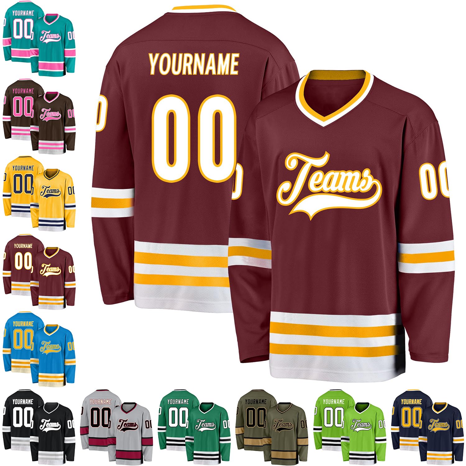 Custom Black White-Gray Hockey Jersey Personalized Sports Hockey Jersey for Men Women Youth