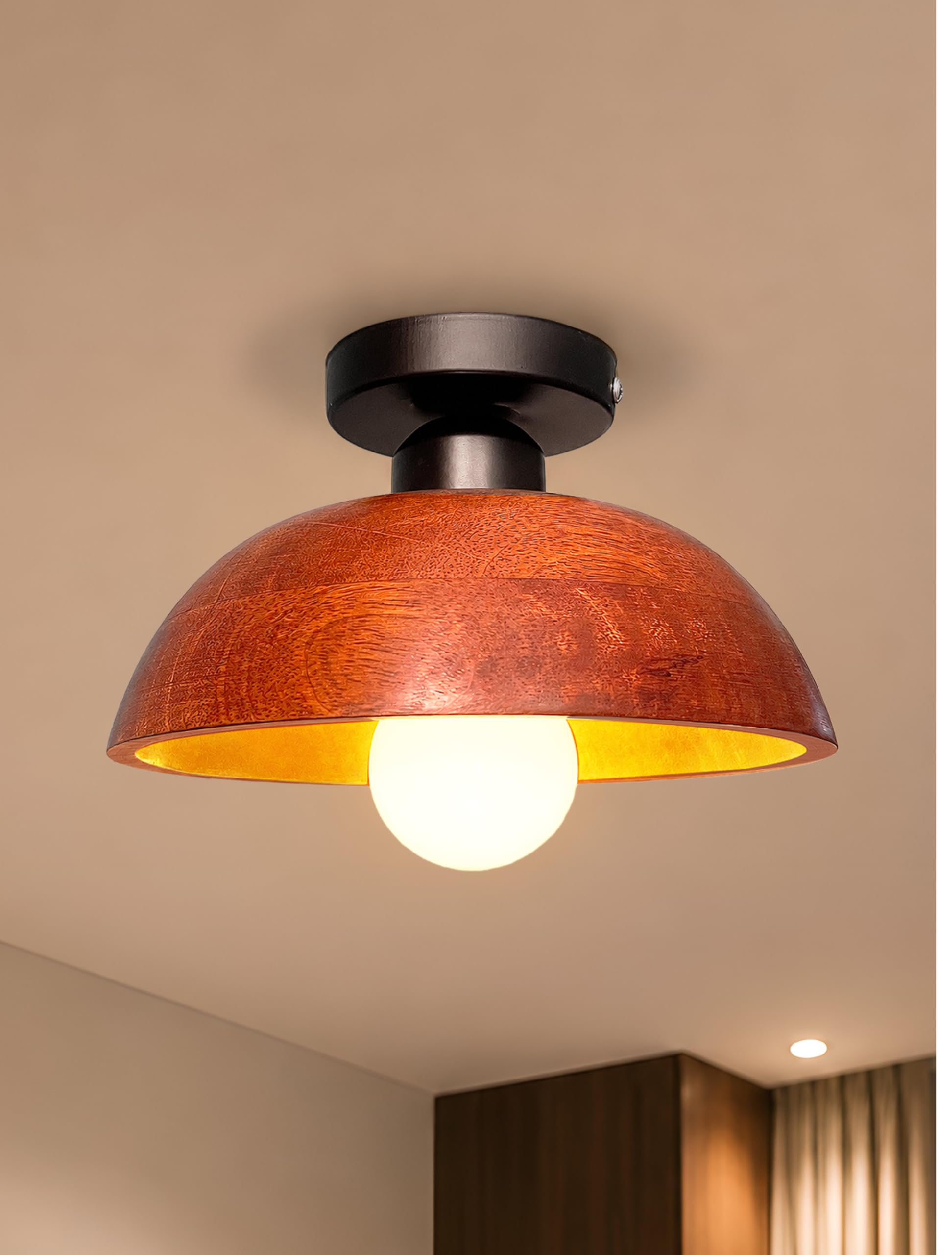 Walnut Wood Ceiling Light - Modern & Rustic -13 Walnut Wood Ceiling Light - Modern & Rustic -13
