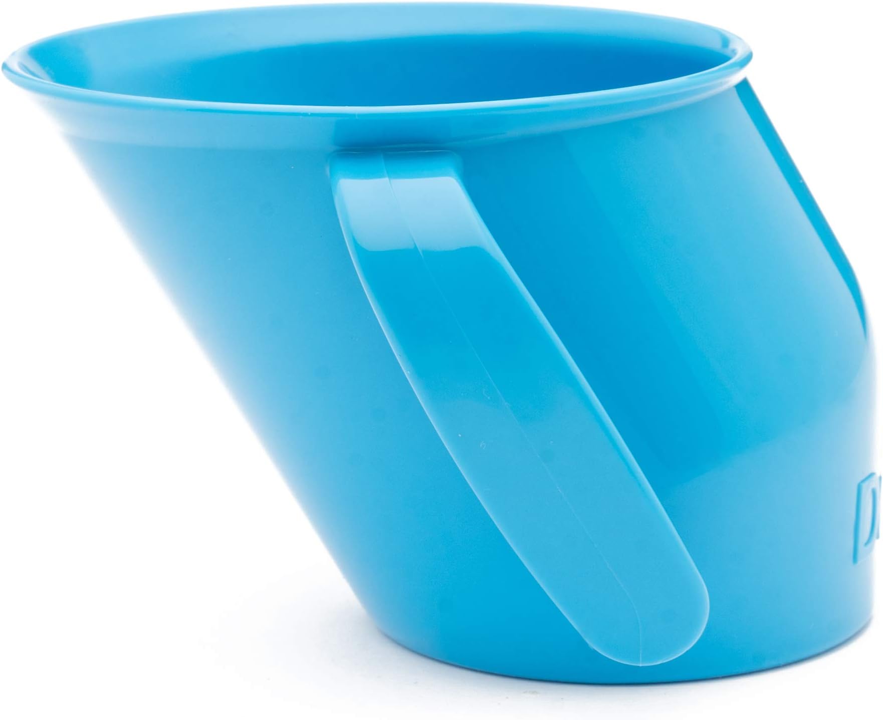 Doidy Cup, Open Cup for Training Baby 6 Months-3 Years, 200ml, Slanted Weaning Cup with Handles for Learning to Drink, BPA Free (Blue)