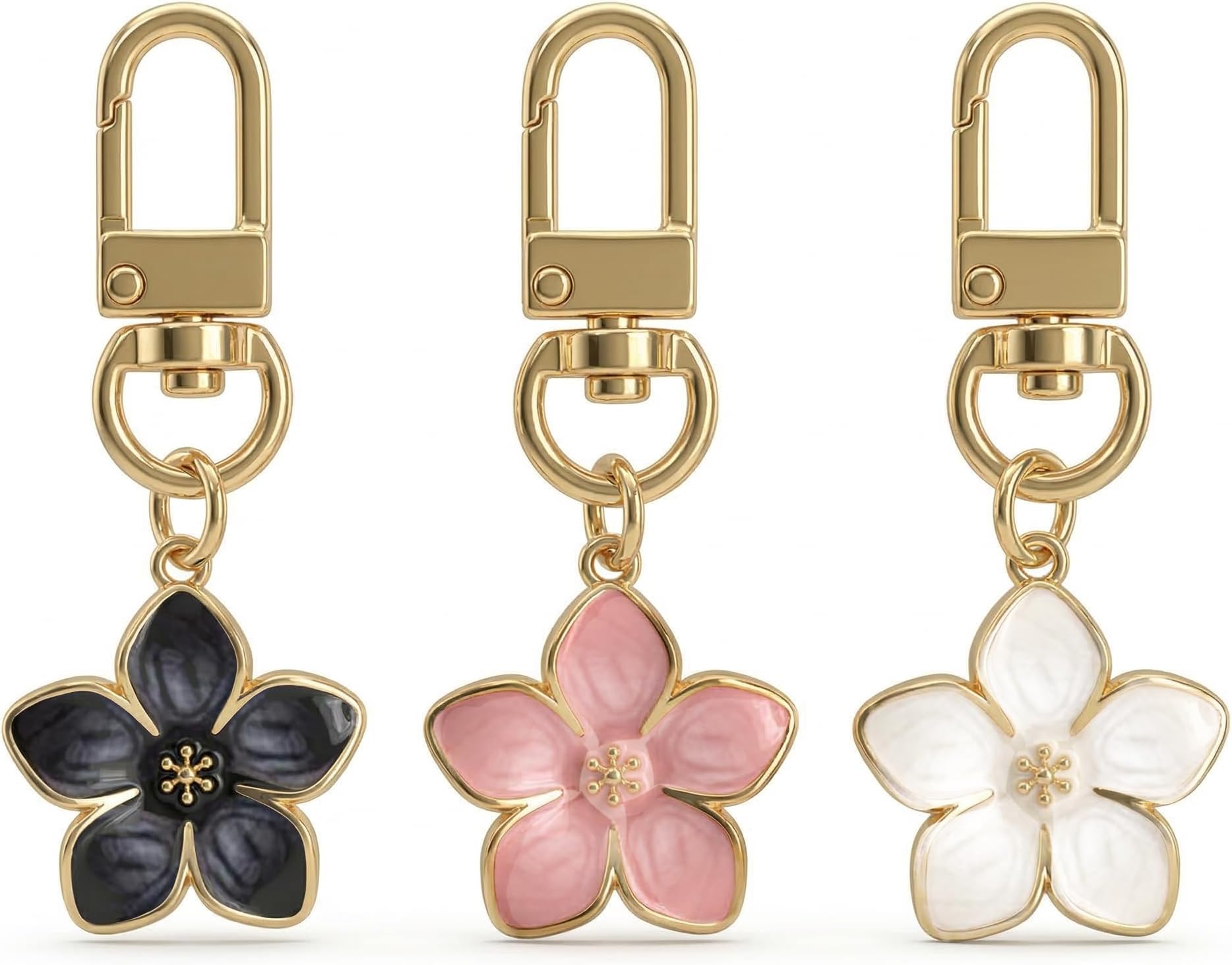 Cute Flower keychains for Women, Aesthetic Keychain Charms, Bag & Purse Charms for Handbags & Backpacks Accessories