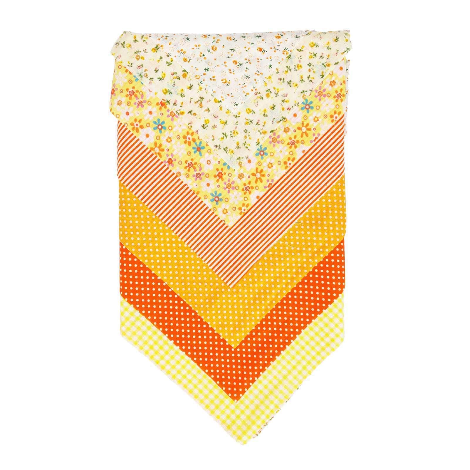 [Orange] 50 x 50cm 100% Cotton Fat Quarters Bundles of 7 - UK Fast Dispatch Assorted Theme