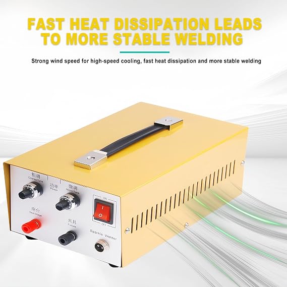 Portable Pulse Sparks Spot Welder, Jewelry Spot Welder, Electric Welder, Gold/Silver/Steel/Platinum Spot Welder, Permanent Jewelry Welder Kit, Spot Welding Equipment,220V