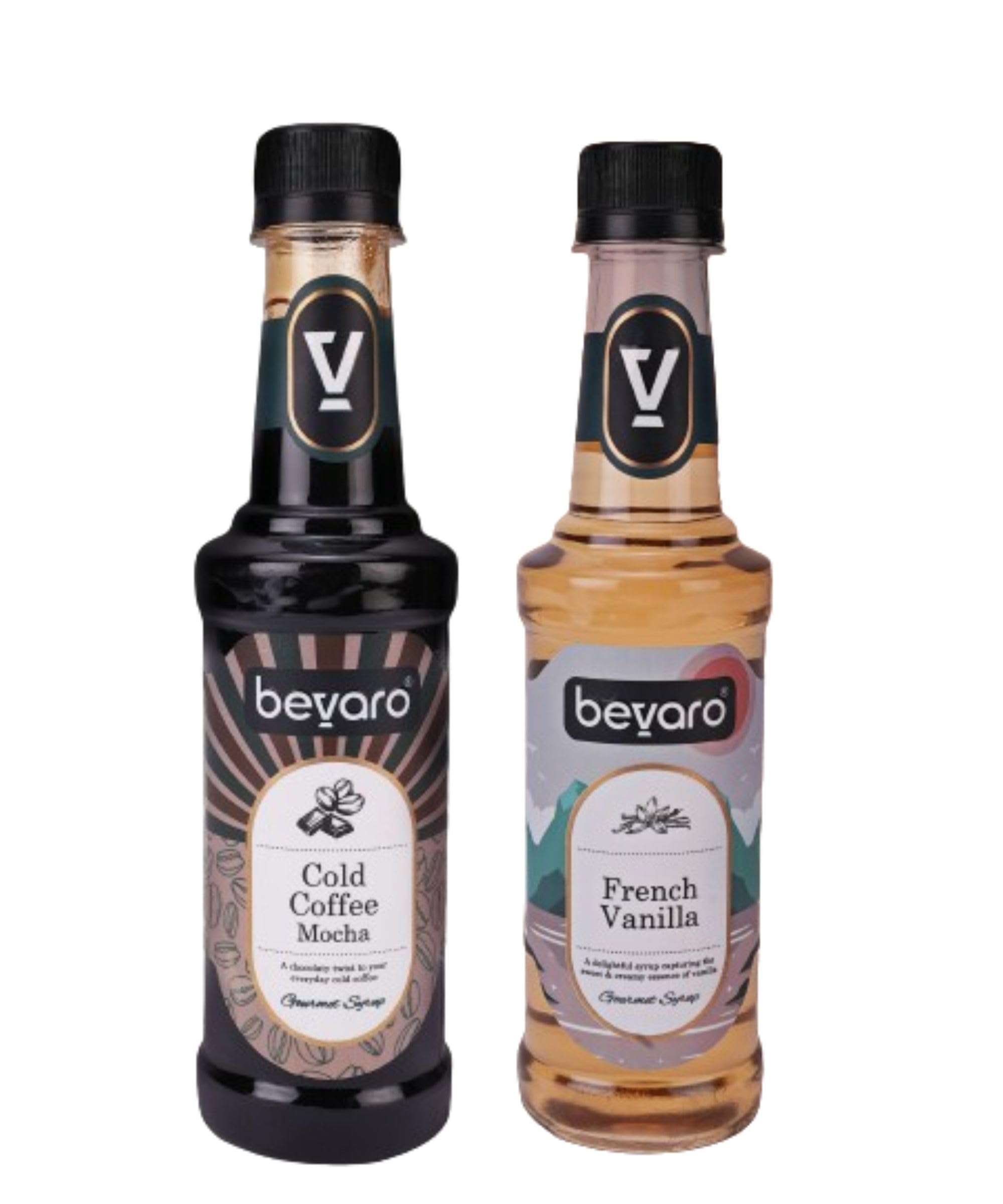 Bevaro Cold Coffee Mocha & French Vanilla Syrup Combo | Pack of 2 (300 ml Each) | Premium Gourmet Syrups for Hot & Cold Coffee, Desserts, Shakes & Beverages | Perfect for Home & Café Use (B0D72XJQN5) Amazon Price History, Amazon Price Tracker