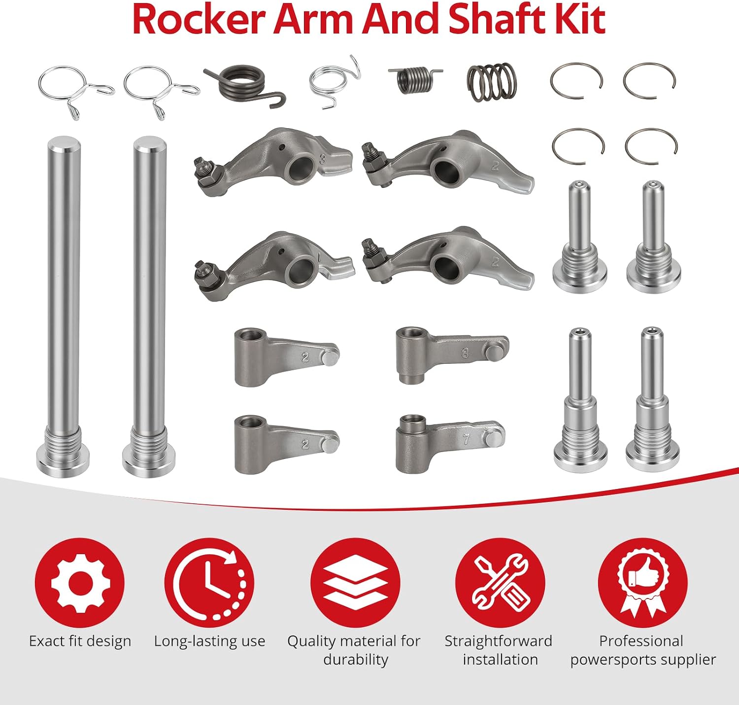 JAVIK Rocker Arm With Shaft Kit For Hodna XR400R TRX400X Sportrax 400 TRX400EX 1996-2014 O.E.M# 14411-KCY-670 14421-KCY-670 14431-KCY-670 14445-KF0-000 14446-KF0-000 14447-KF0-000 14456-KCY-670