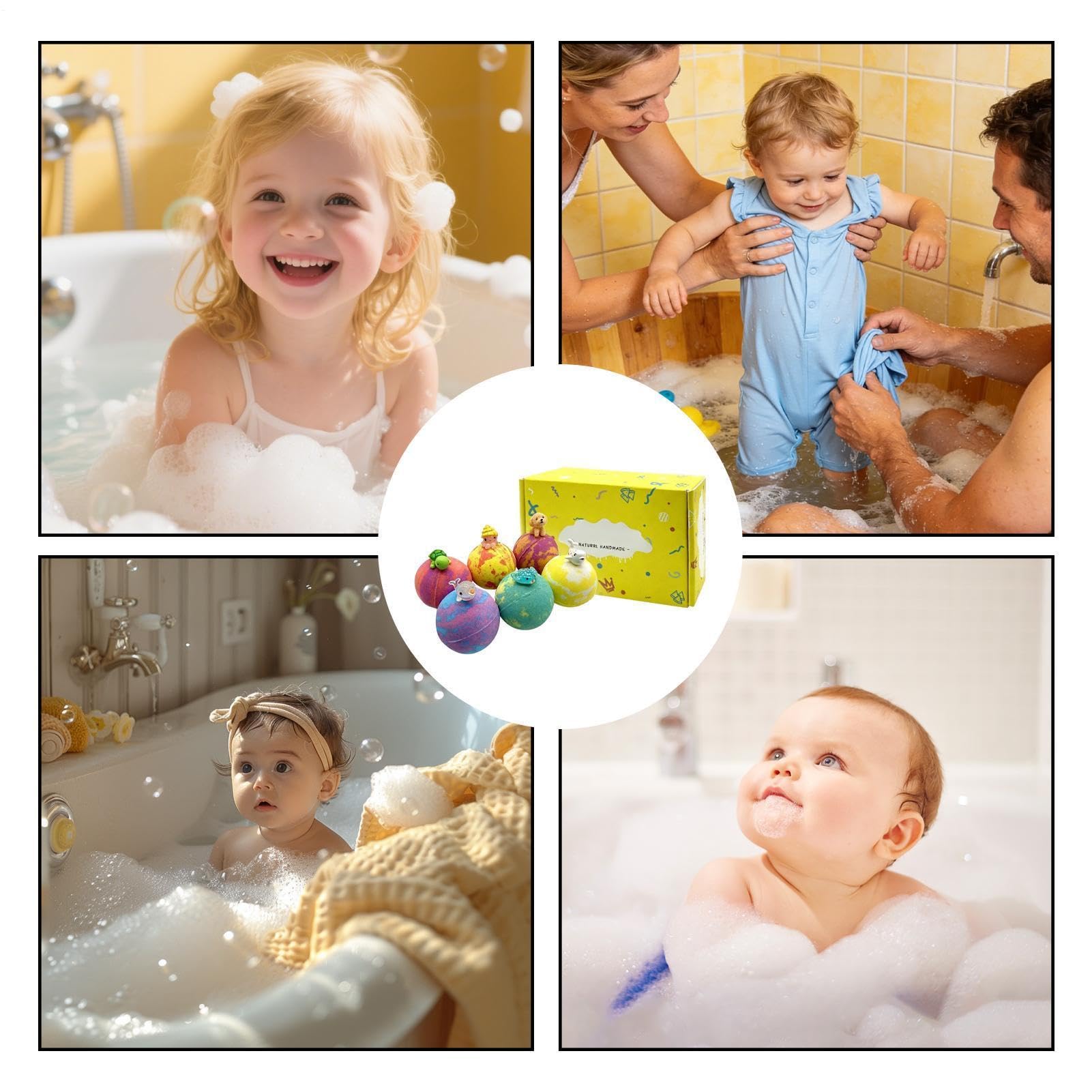 Bath Toys - Sea Salt, 7.48 Inches Bathtub Salt Ball, Planet Bath Bombs, Bathe Fizz Balls | Natural Plant Extracts, Gentle Skin Care | Baths Toys Uses For Kids Baths Fun, Relaxation