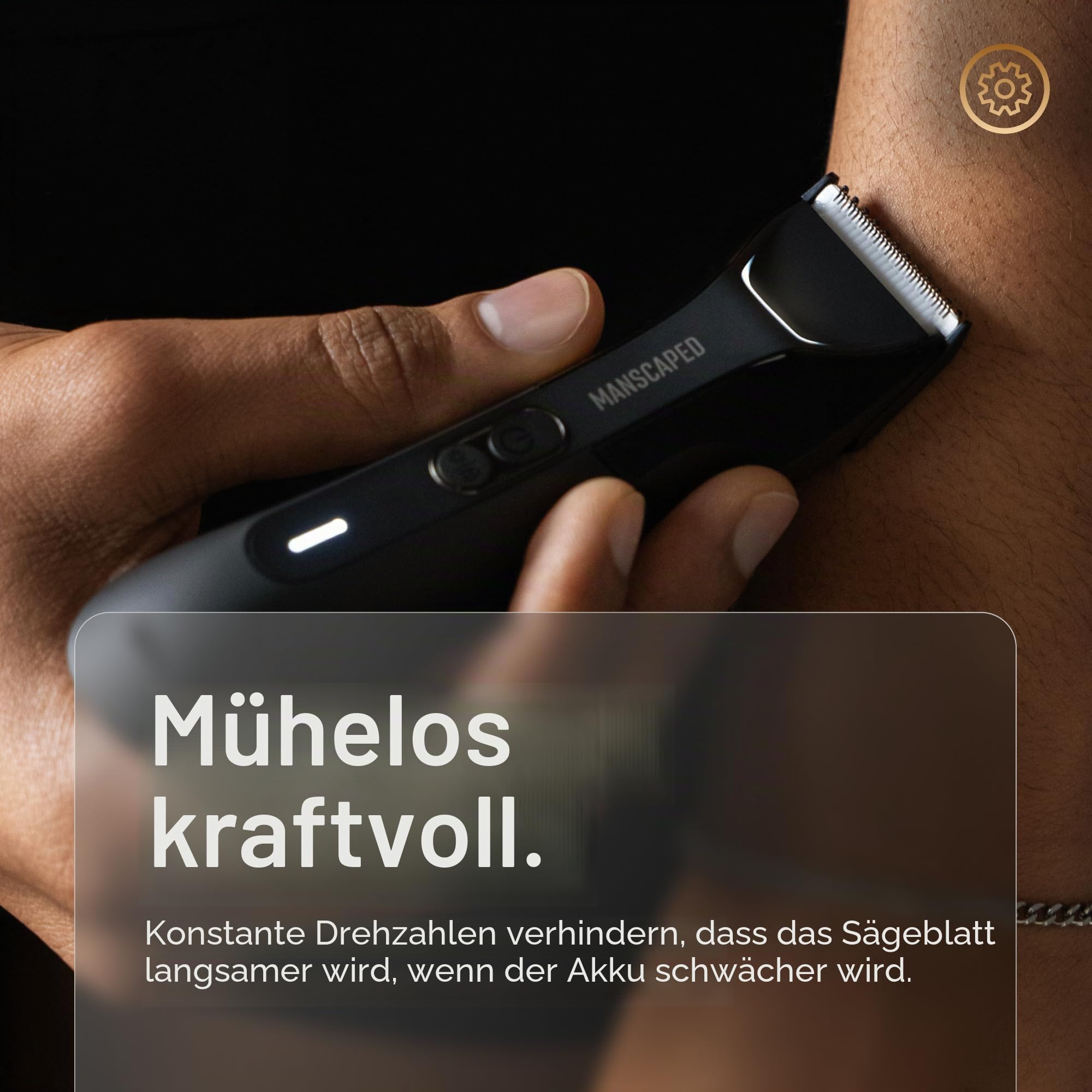 MANSCAPED® The Lawn Mower® 4.0 PRO – Leisten- und Körperhaarschneider, SkinSafe®-Trimmerklinge, wasserdicht, USB-C- und kabelloses Laden kompatibel, Herren-Kugelrasierer mit Reiseverriegelung