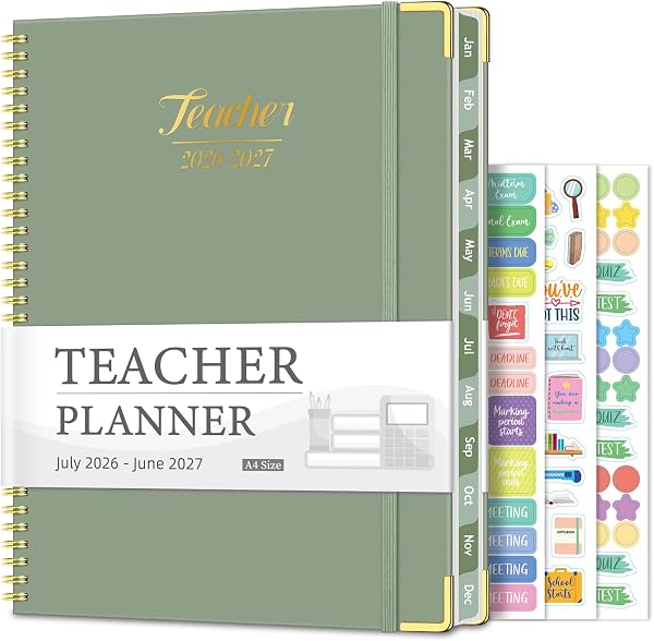 Teacher Planner 2026-2027, Lesson Plan Book for Teachers 8.5"x11"