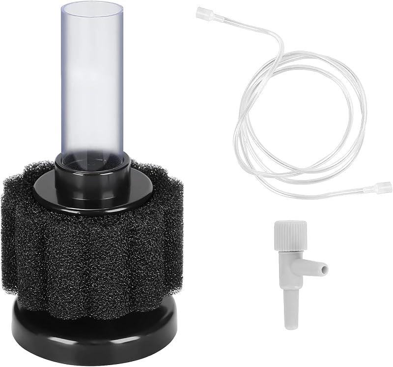 AQUANEAT 3 piezas mini filtro de esponja para acuario, filtro silencioso de bioespuma para pecera, con tubo de línea aérea, hasta 2 galones
