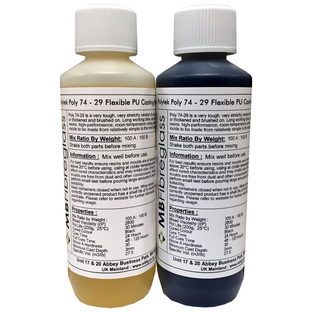 Polycraft Poly 74-29 Flexible Polyurethane Rubber for Concrete Casting - 500g Kit