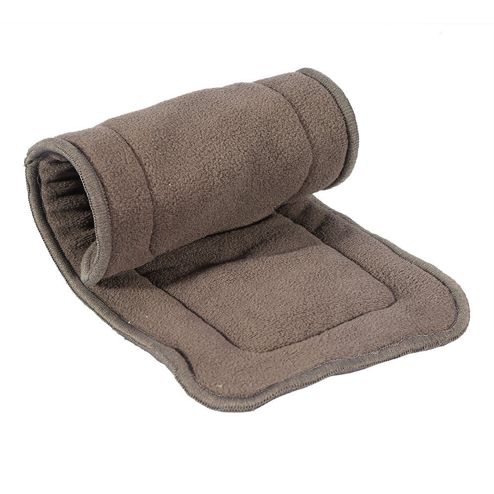Insert de couche lavable pour adulte, 10 pièces 5 couches Doublure de couche lavable en tissu de charbon de bambou super absorbant pour femmes et hommes