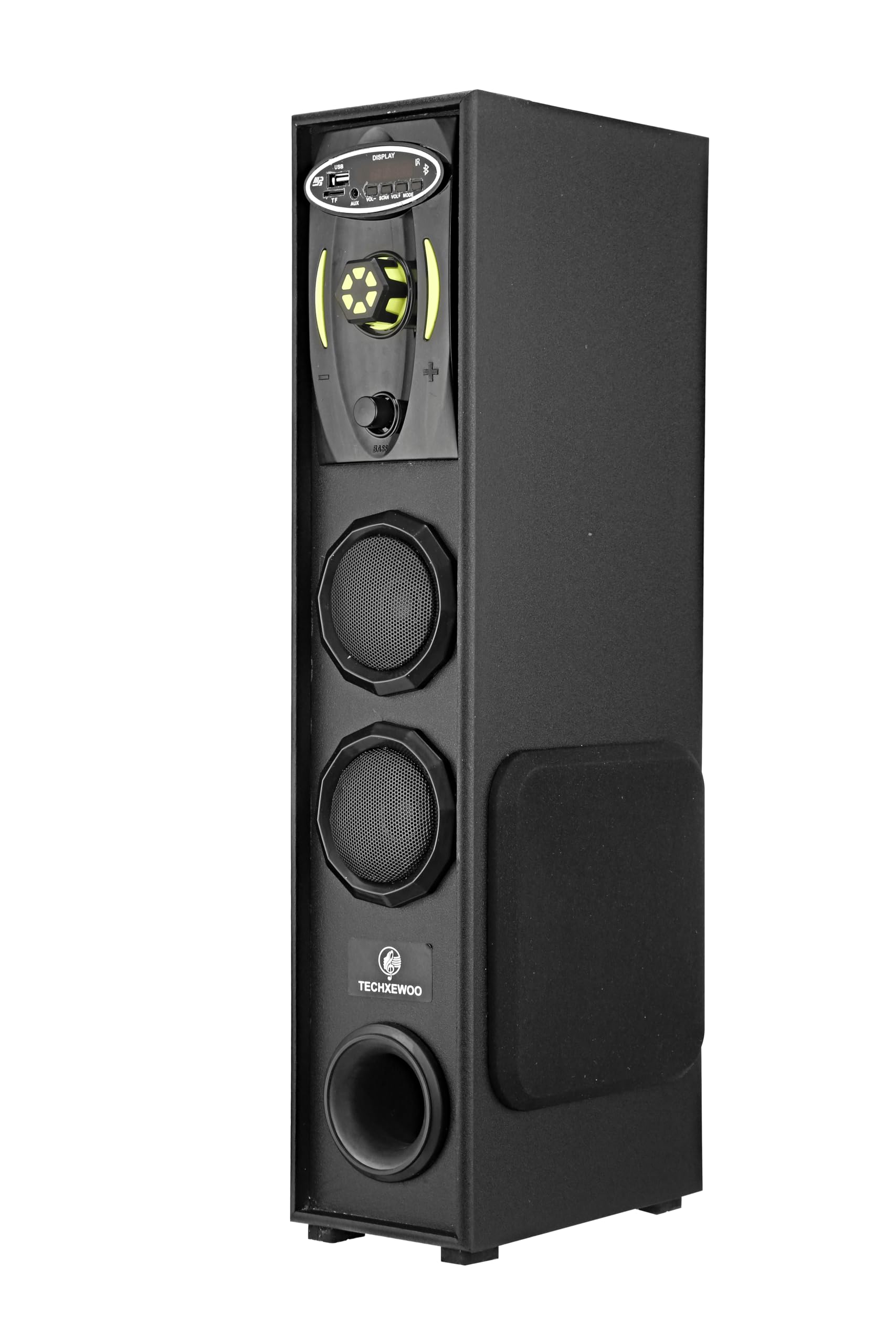 TECHXEWOO PS-911 Mini Home Theatre Subwoofer System, 80W, 5.25 Inch with 3 Inch Dual Satellites, Extreme Bass, Mic Slot, Aux, USB, FM and Remote Control-image-25