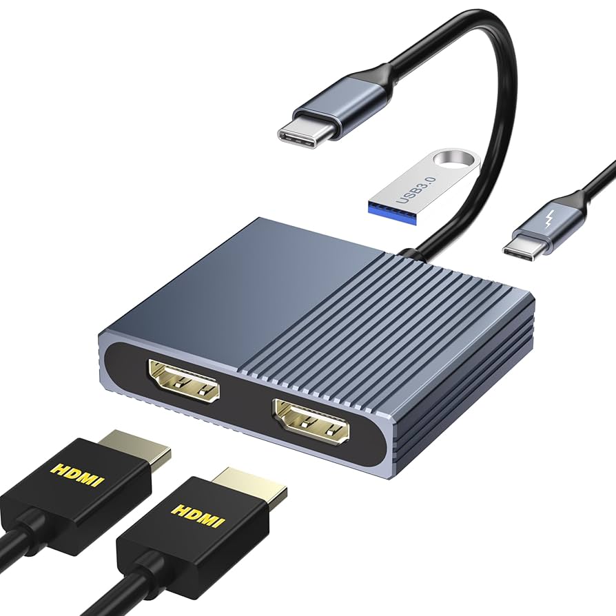 Amazon | HDMI Type-C 変換アダプター デュアルHDMI 拡張器
