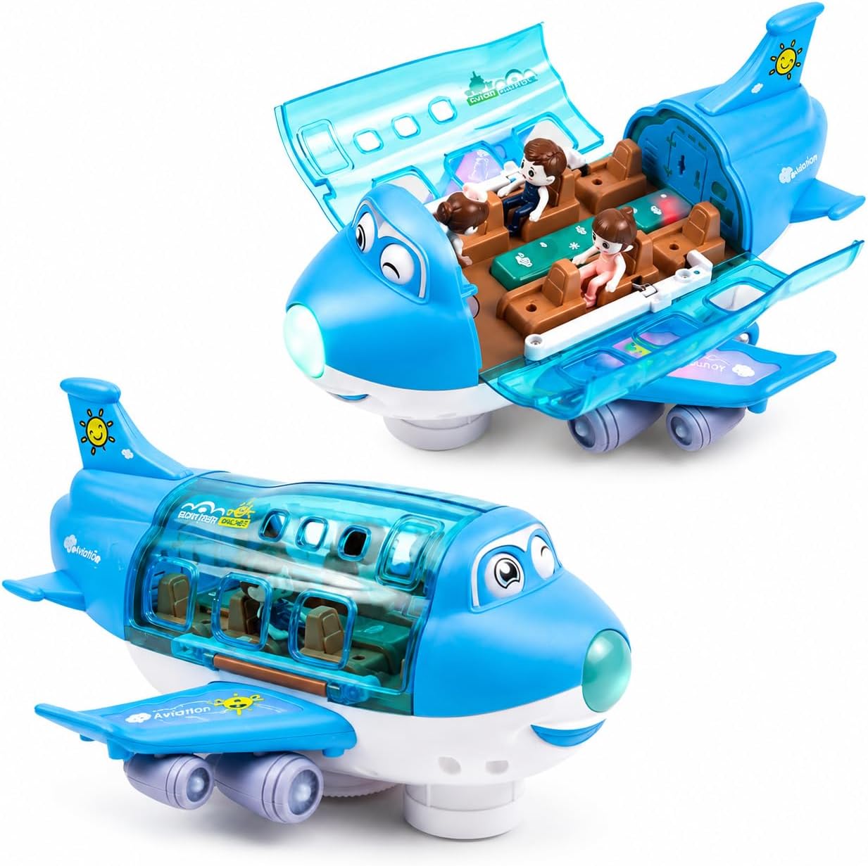 Toy Airplanes for Kids with Lights & Sounds, Durable Flying Airplane Toys for Toddlers & Boys for Ages 3+, Gift for Fun and Imaginative Play