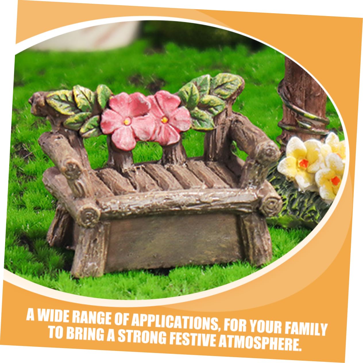 VANZACK Casa de Resina Decorativa para Jardín, 1 Juego, Delicada