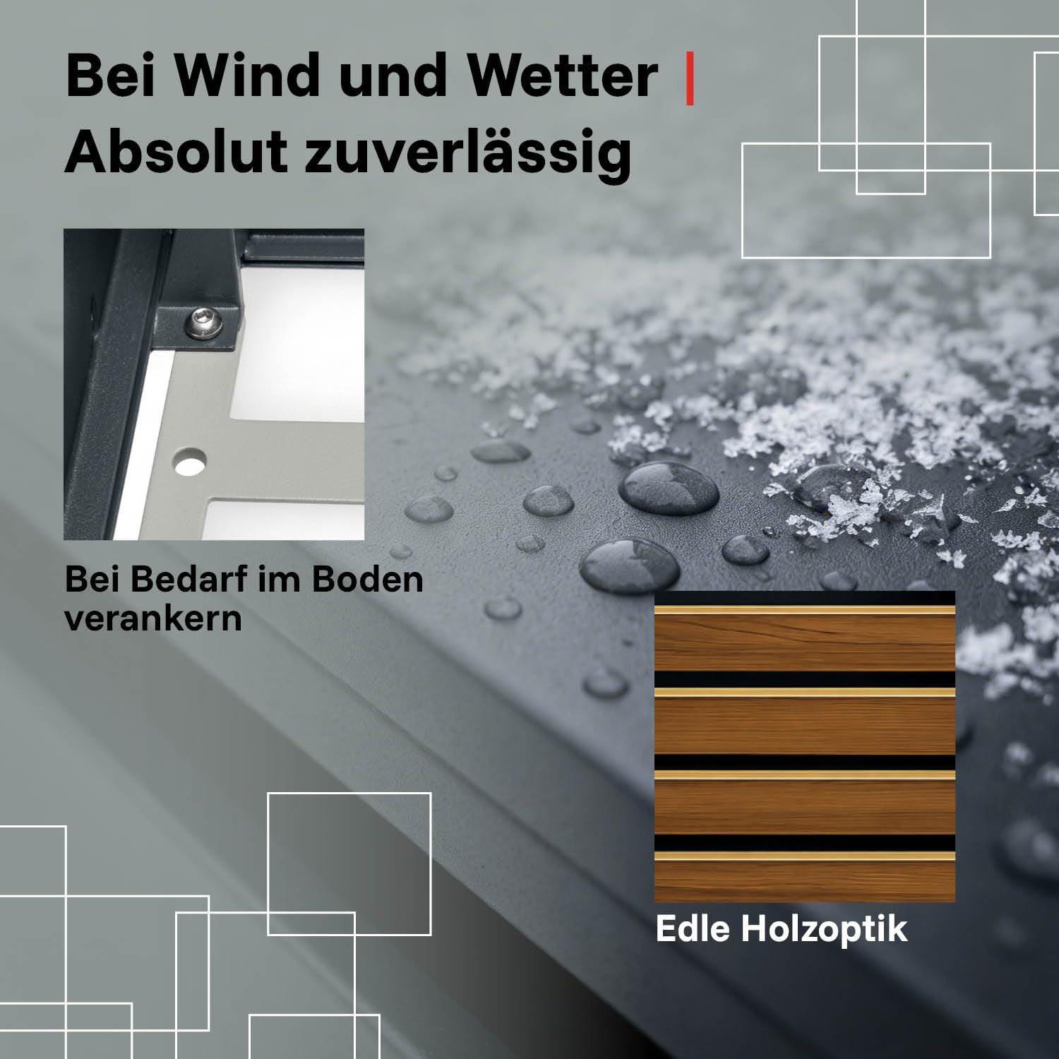 LagerZwei Mülltonnenbox 240 L I Wetterfeste, abschließbare Mülltonnenverkleidung I Müllbox aus Stahl, pulverbeschichtet I Automatikdeckel mit Gasdruck I Holz, 116 x 80 x 68 cm