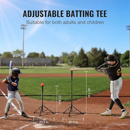 Miniatura 5 de VEVOR Red de práctica de sóftbol de béisbol de 5 x 5 pies, red portátil de entrenamiento de béisbol para golpear bateo, atrapar lanzamiento, equipo