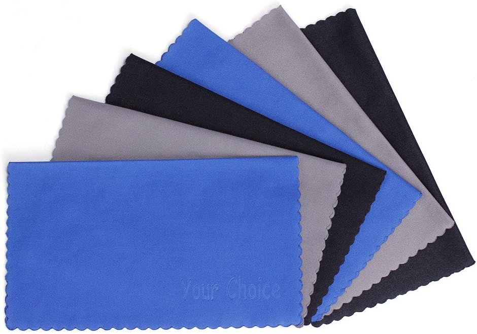 Microfiber Cleaning Cloths 6 Pack for Eyeglasses, Camera Lens, Cell Phones, CD, DVD, Computers, Tablets, Laptops, Telescope, LCD Screens and Other Delicate Surfaces Cleaner