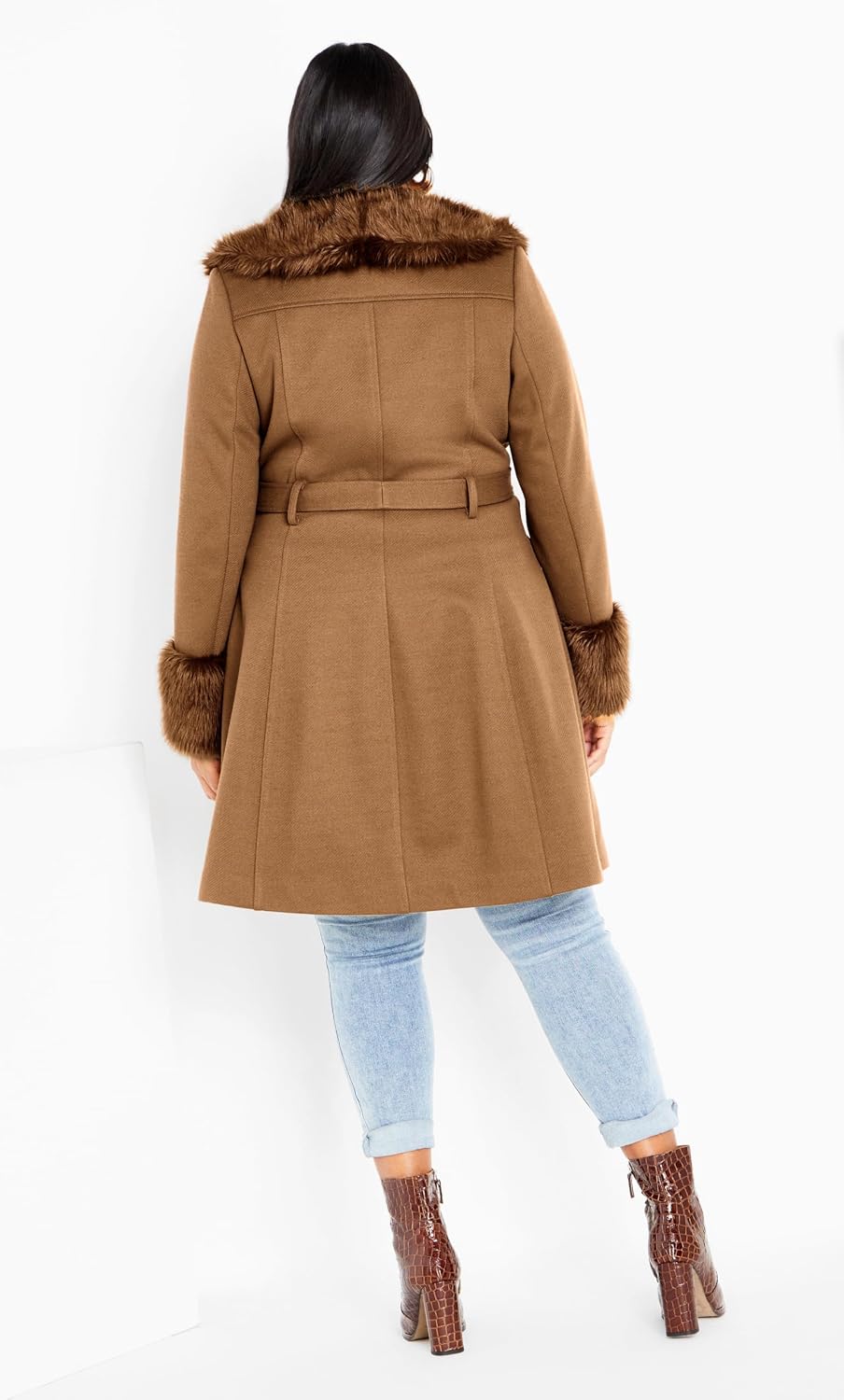 City Chic Plus Size Coat - Make Me Blush