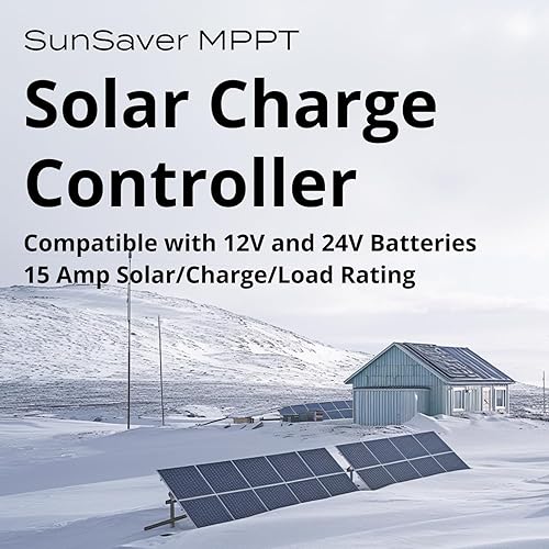 Miniatura 1 de Morningstar SunSaver 6A PWM Controlador de carga solar (SS-6L-12V) - Regulador de panel solar para baterías de 12V, carga de batería de cuatro