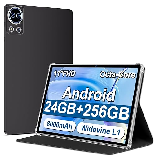 SKYEGG Tablet 11 Pulgadas Android con Gemini AI – 24GB RAM y 256GB ROM Ampliable 1TB, 8000mAh, Cámara 13MP+5MP, WiFi 5G, Widevine L1, Face ID, GPS, Octa-Core 2.0GHz, IPS HD Incell – con Funda – Gris - Chollo en Informática