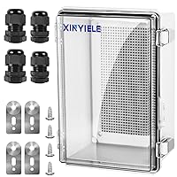 Vista 22 de Caja de conexiones de plástico ABS impermeable para proyectos al aire libre, IP67, resistente a la intemperie, a prueba de polvo con cubierta