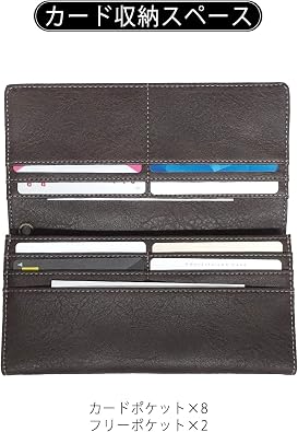 Long Wallet, Grain Synthetic Leather, Plate, Bill Storage, Coin Storage, Card Storage, YKK Zipper