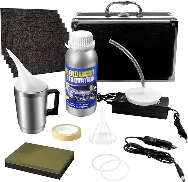 Kit Reparación Faros Coche 800g - Pulido Profesional para Amarillear y Rayones