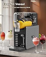 Vista 7 de Fiii Máquina de granizado de 92 onzas, máquina de granizado para el hogar, 6 programas preestablecidos, funcionamiento silencioso, pantalla LED