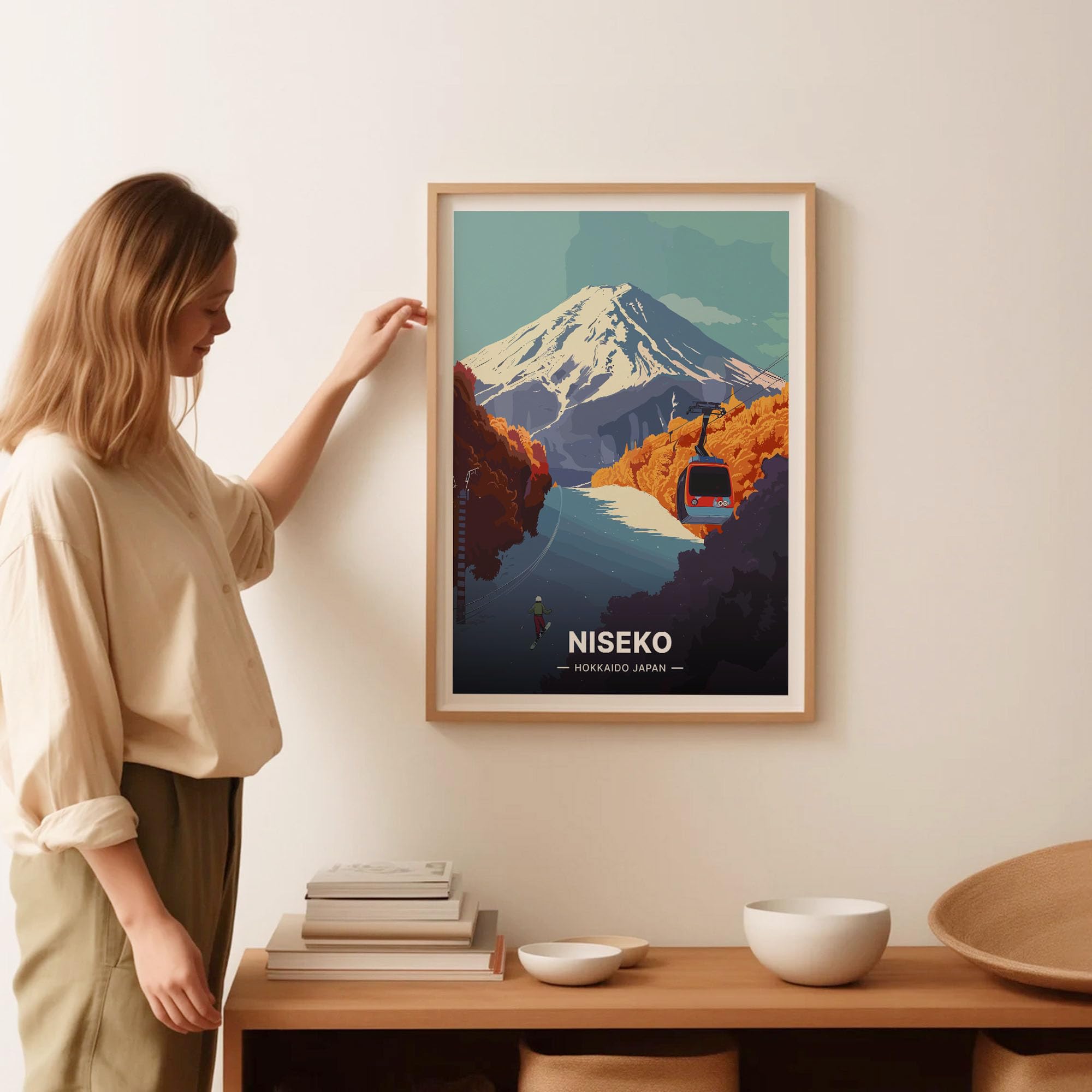Amazon.com: Niseko Japan Ski Resort Snowboarding Travel Poster
