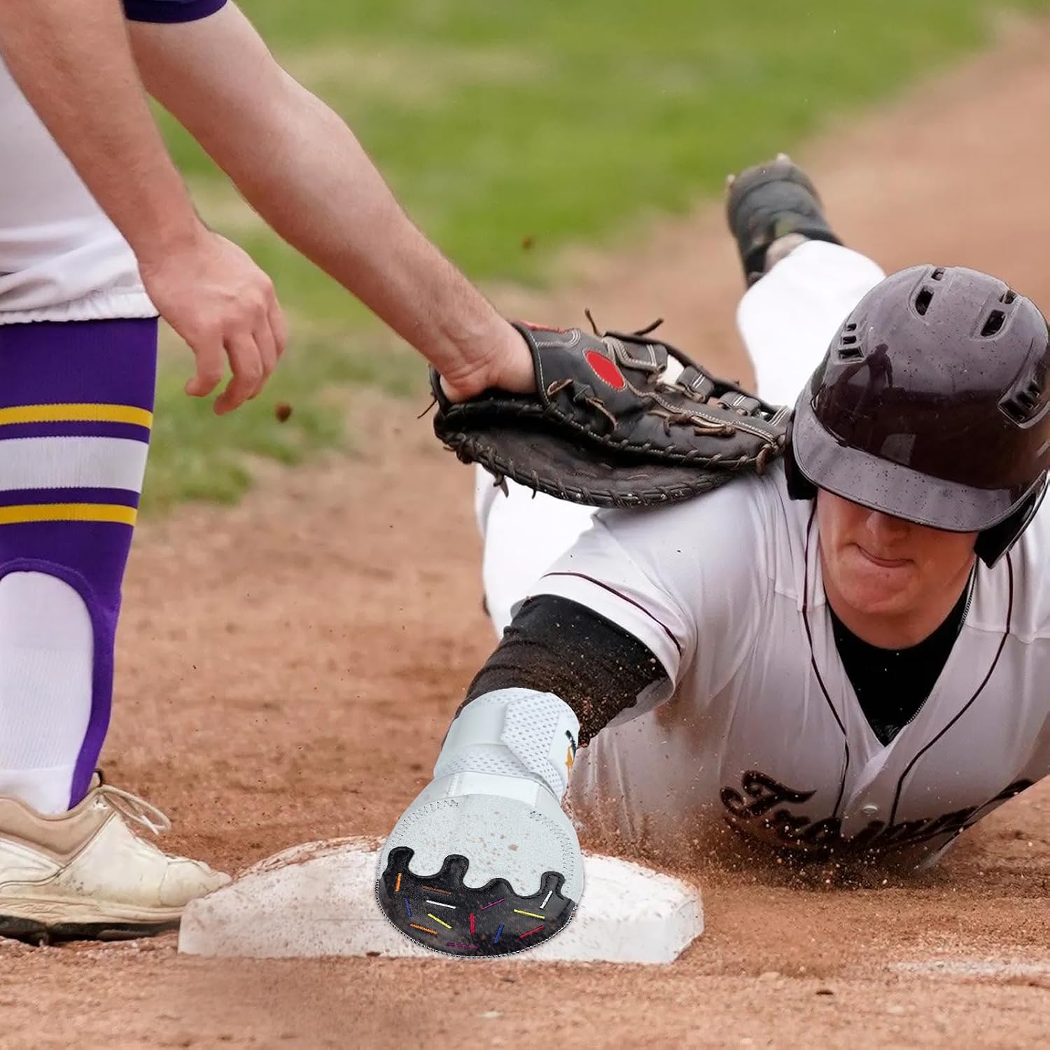 Baseball Sliding Mitt, Baseball Glove Softball Guard, Ergonomic Design Protecting Fingers for Basic Base Running