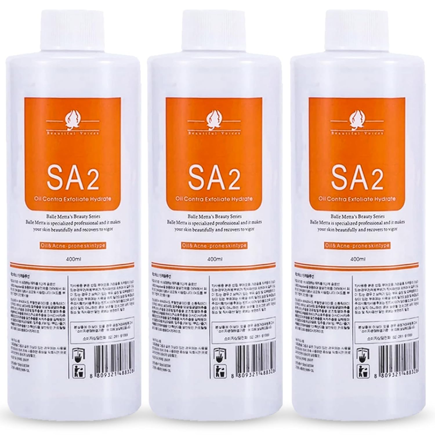 YMEYFAN SA2 Solution for Hydrating Hydrogen Oxygen Facial Machine Professional, AS1 SA2 AO3 Aqua Peeling Solution Serums for Facial Cleansing, Face Skin Care, Hydration, Exfoliate (400ml/3Pcs)
