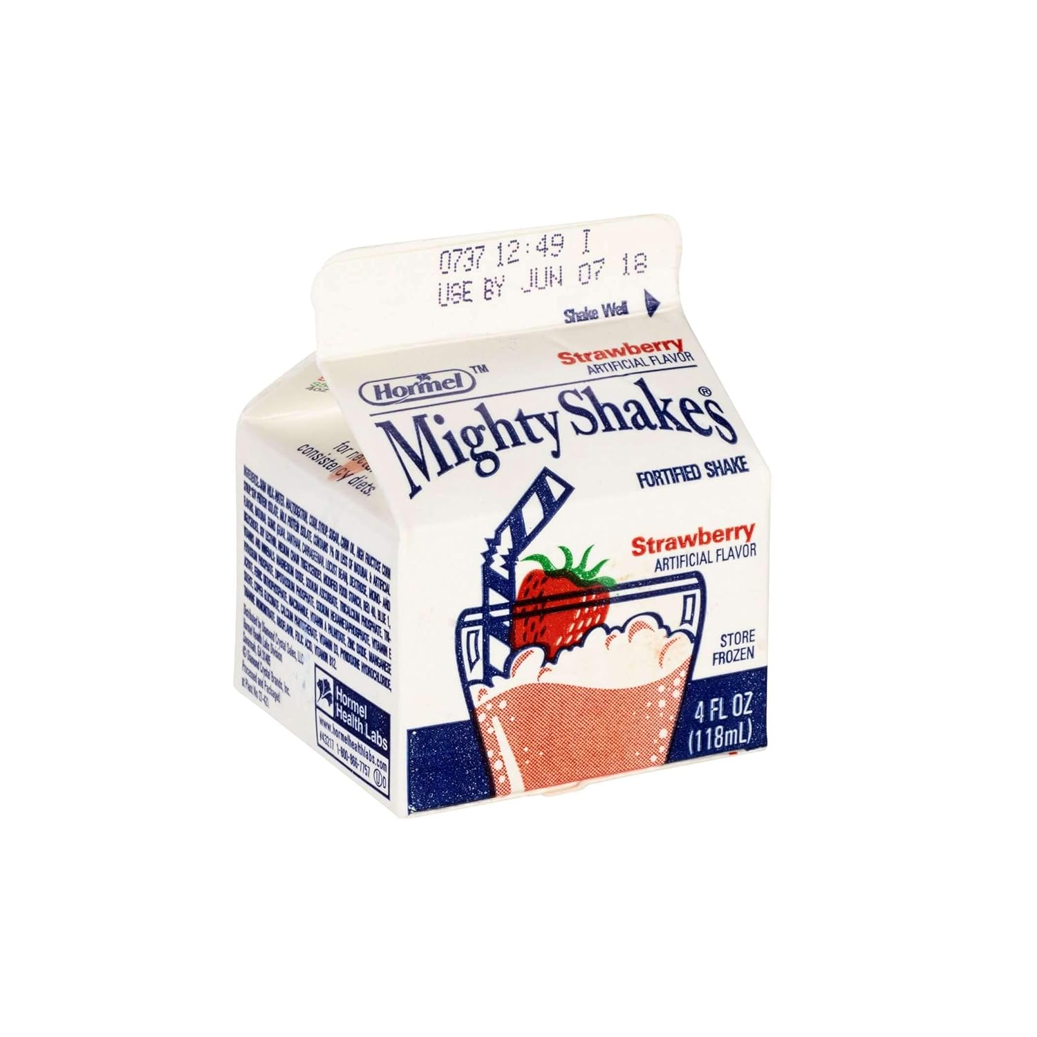 MightyShakes Strawberry Shake Beverage, 4 Ounce -- 75 per case.
