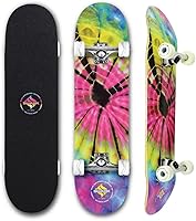 Vista 3 de Shark Wheel Patineta de calle, patineta completa con ruedas de tiburón blanco para patinaje de carretera